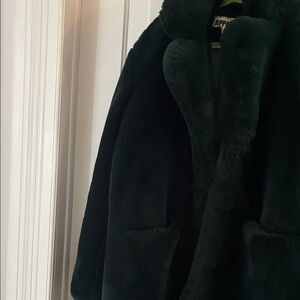 Apparis Women's Dark Green Teddy Jacket